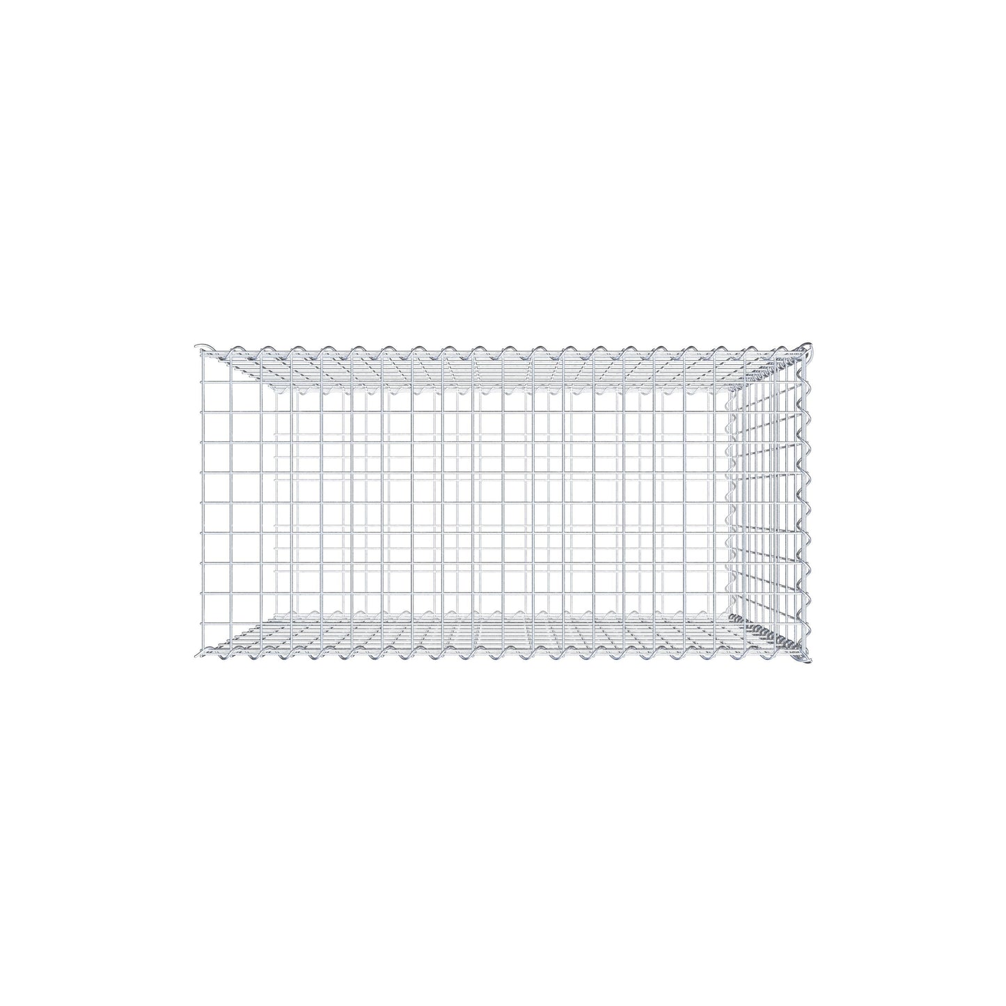 Anbaugabione Typ 2 100 cm x 100 cm x 50 cm (L x H x T), Maschenweite 5 cm x 10 cm, Spirale