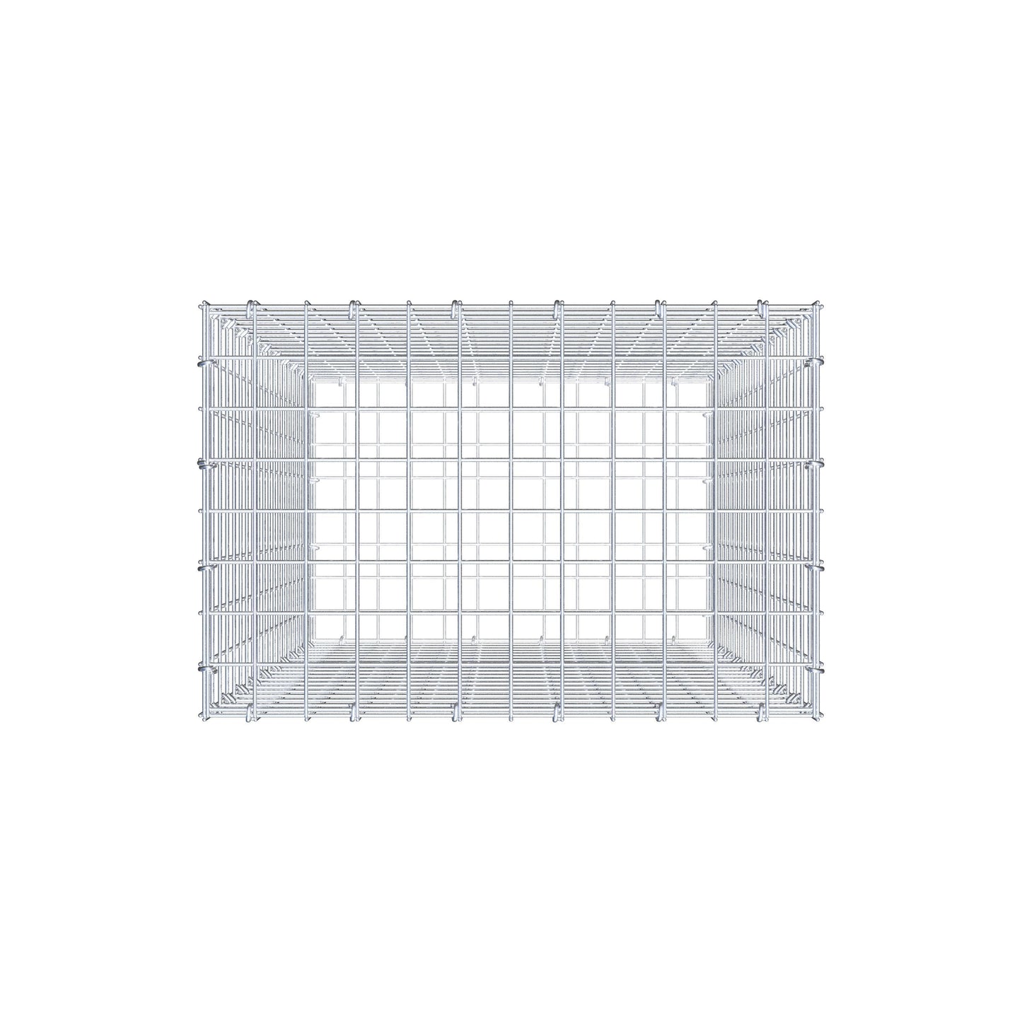 Gabbione 100 cm x 60 cm x 40 cm (L x H x P), maglia 5 cm x 5 cm, anello a C