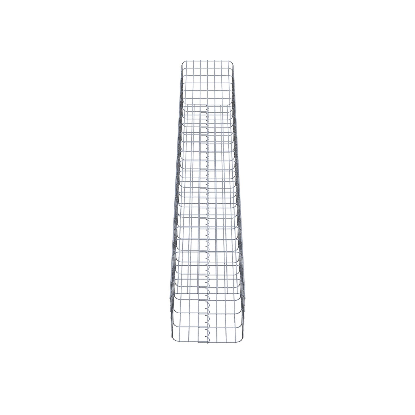 Gabionsøjle firkantet 37 cm x 37 cm, 230 cm højde, MW 5 cm x 10 cm
