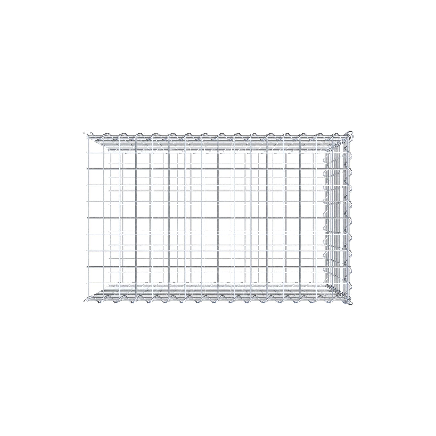 Gabião tipo 2 80 cm x 50 cm x 50 cm (C x A x P), malhagem 5 cm x 5 cm, espiral