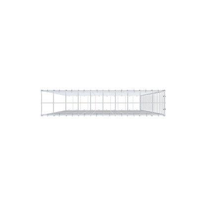 Monteret gabion type 2 200 cm x 100 cm x 20 cm (L x H x D), maskestørrelse 10 cm x 10 cm, C-ring
