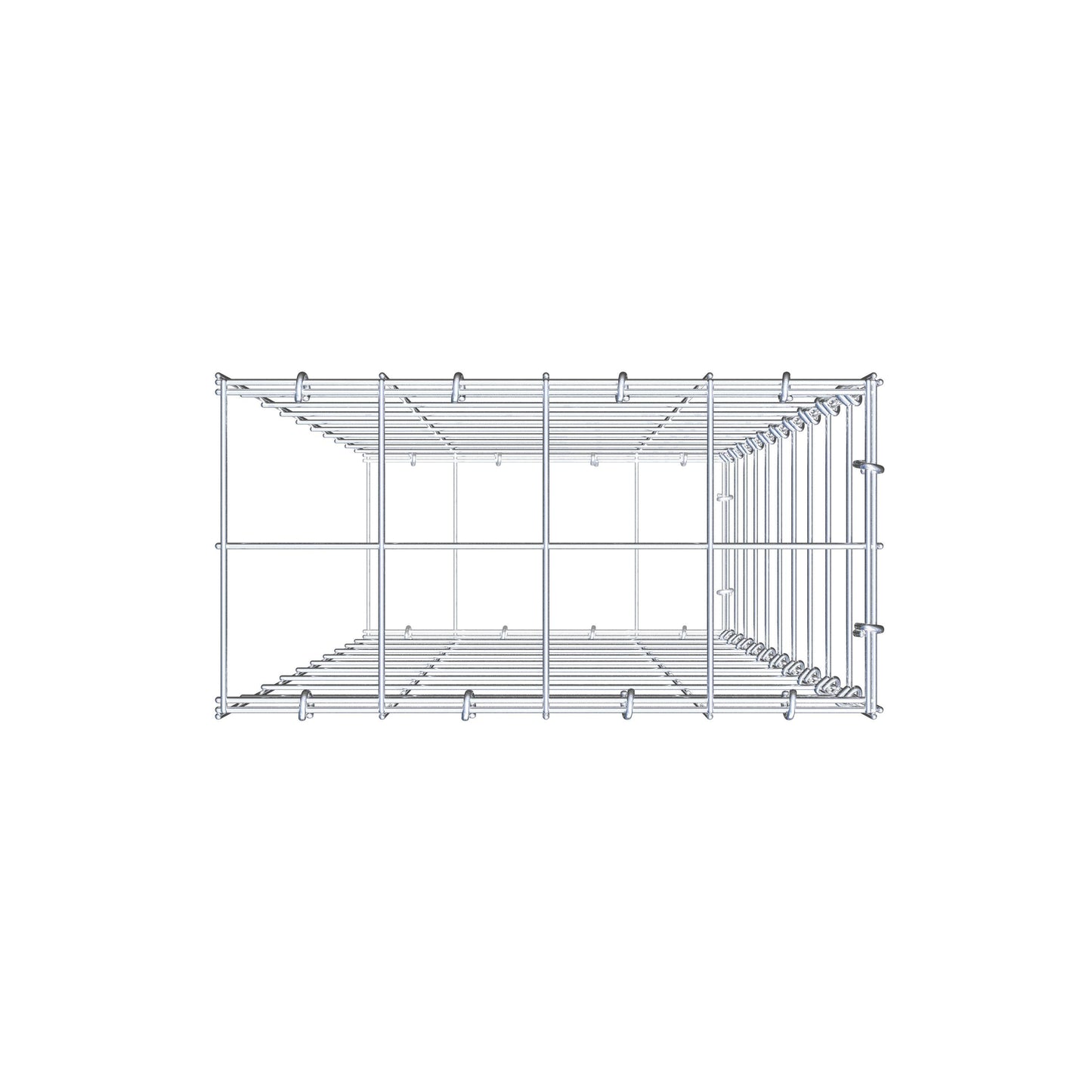 Anbaugabione Typ 2 100 cm x 40 cm x 20 cm (L x H x T), Maschenweite 10 cm x 10 cm, C-Ring