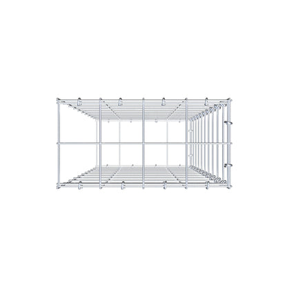 Anbaugabione Typ 2 100 cm x 40 cm x 20 cm (L x H x T), Maschenweite 10 cm x 10 cm, C-Ring