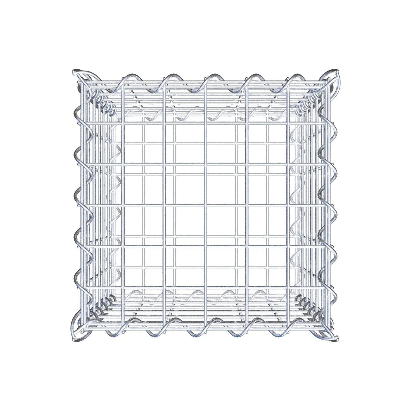 Gavión 30 cm x 30 cm x 30 cm (L x A x P), luz de malla 5 cm x 5 cm, en espiral