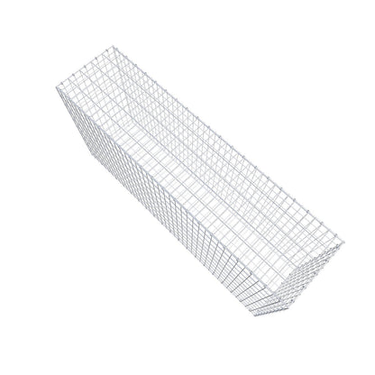 Gabion 200 cm x 100 cm x 50 cm (L x H x P), mailles 5 x 10 cm, anneau en spirale