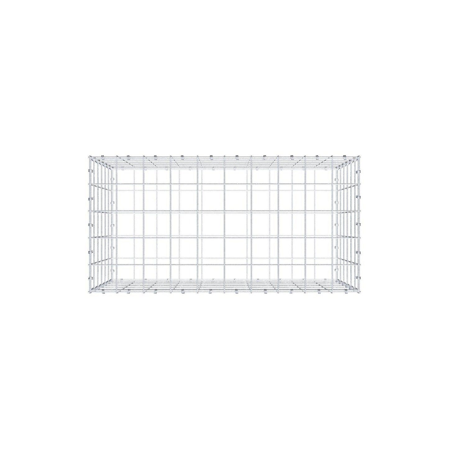 Gabione 100 cm x 60 cm x 50 cm (L x H x T), Maschenweite 10 x 10 cm, Spiralring