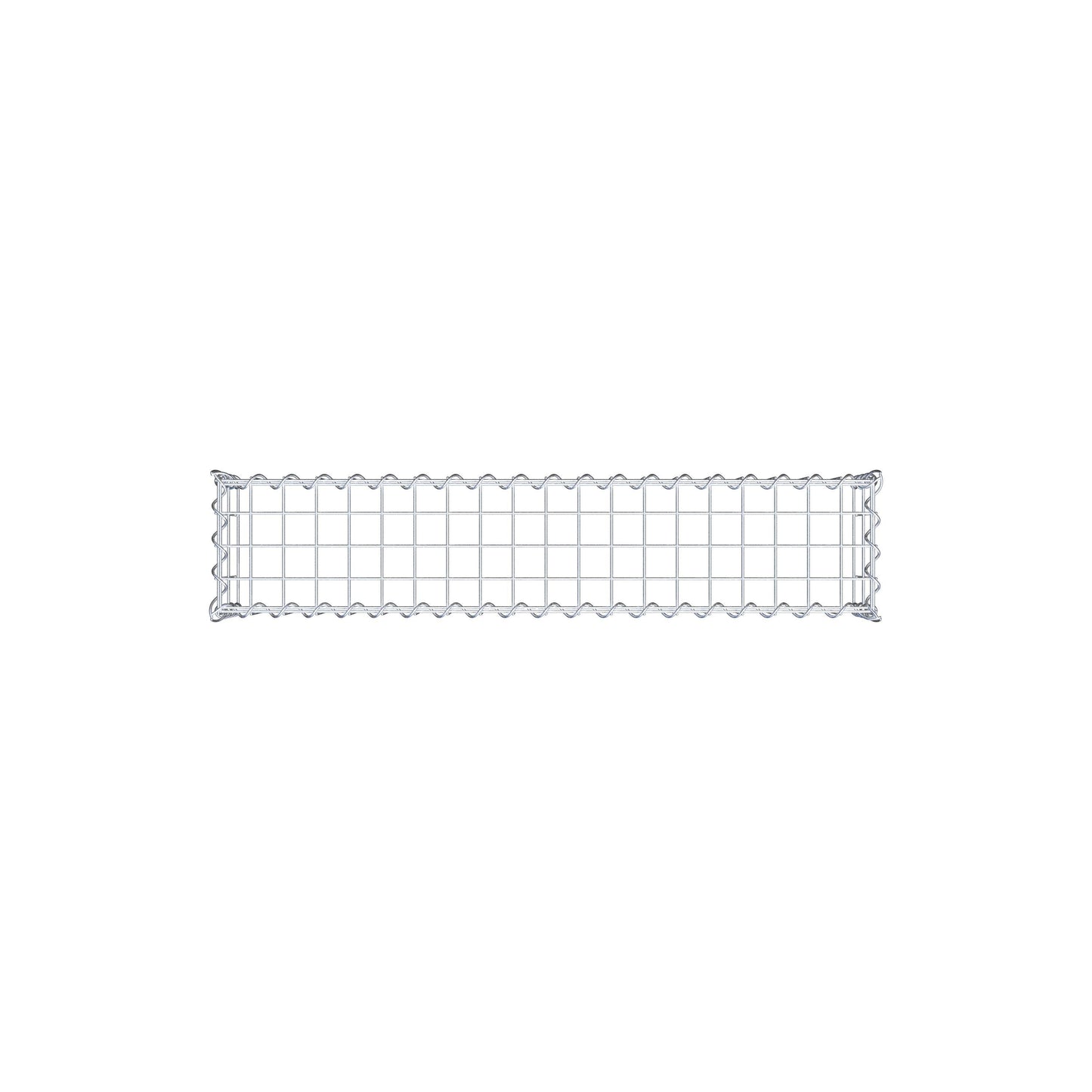 Gabion rapporté type 3 100 cm x 20 cm x 20 cm (L x H x P), mailles 5 cm x 10 cm, spirale