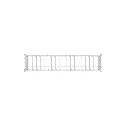 Gabion rapporté type 3 100 cm x 20 cm x 20 cm (L x H x P), mailles 5 cm x 10 cm, spirale
