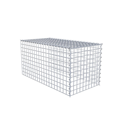 Gavión complementario tipo 4 100 cm x 50 cm x 50 cm (L x A x P), malla 5 cm x 5 cm, espiral