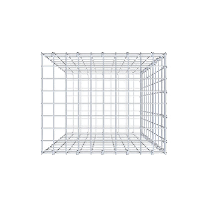 Opzetpaal type 2 100 cm x 50 cm x 40 cm, maaswijdte 5 cm x 10 cm, C-ring
