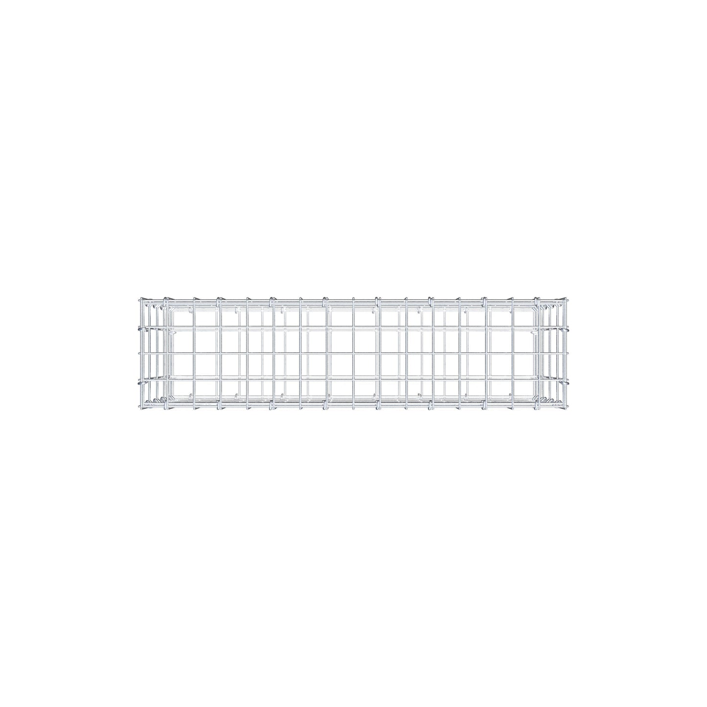 Gabbione 80 cm x 40 cm x 20 cm (L x H x P), maglia 5 cm x 10 cm, anello a C