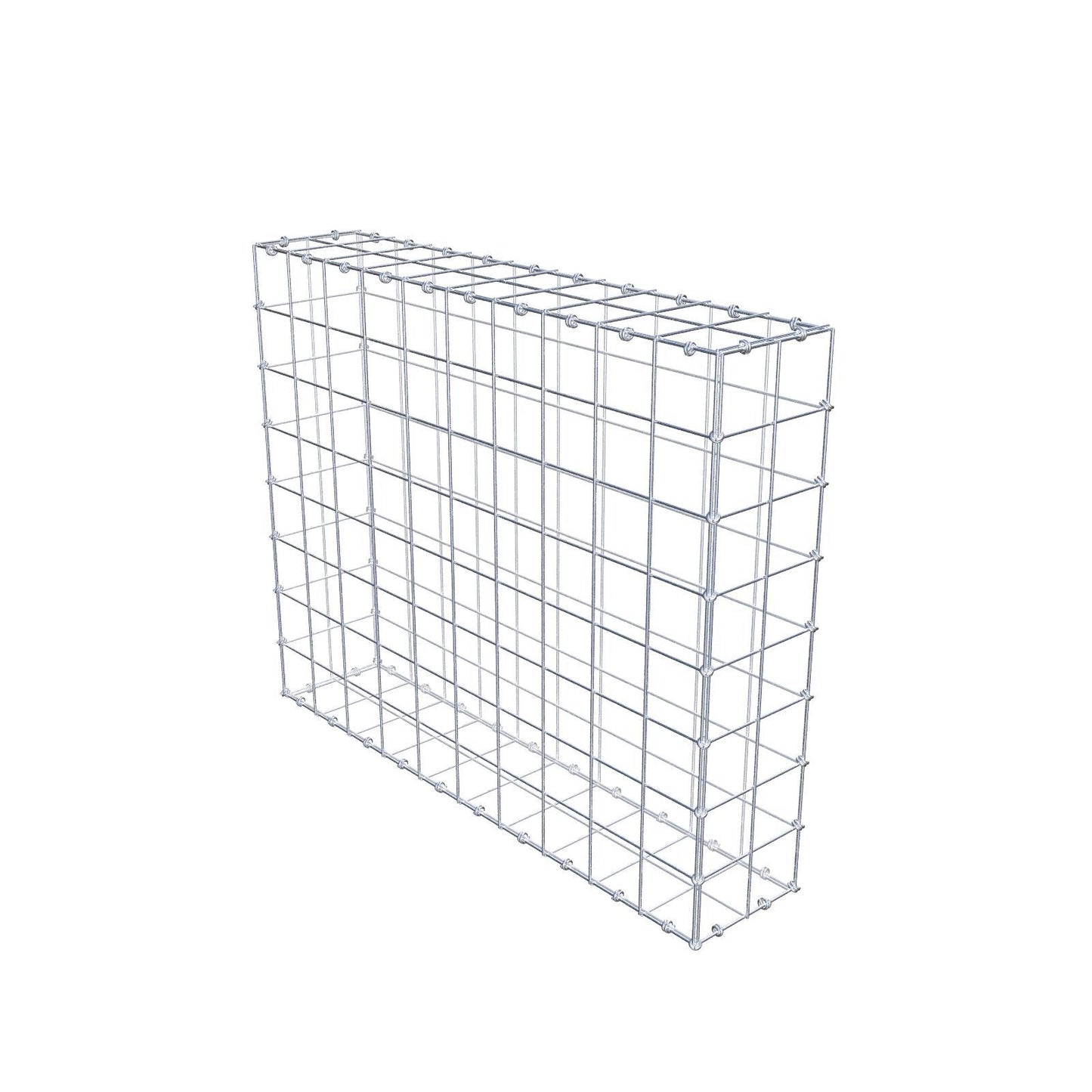 Gabione 100 cm x 80 cm x 20 cm (L x H x T), Maschenweite 10 x 10 cm, Spiralring