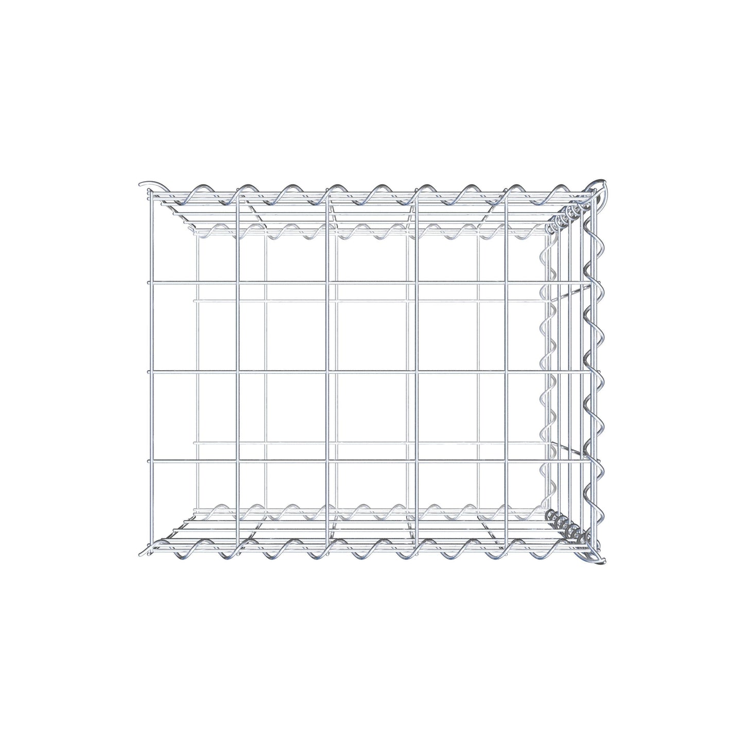 Gabião tipo 2 50 cm x 40 cm x 40 cm (C x A x P), malhagem 10 cm x 10 cm, espiral