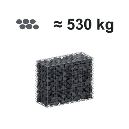 Gabion 100 cm x 80 cm x 40 cm (L x H x P), mailles 5 cm x 5 cm, spirale