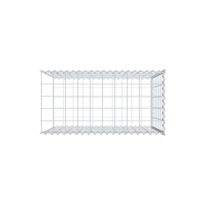 Opvokset gabion type 2 100 cm x 80 cm x 50 cm (L x H x D), maskestørrelse 10 cm x 10 cm, spiral