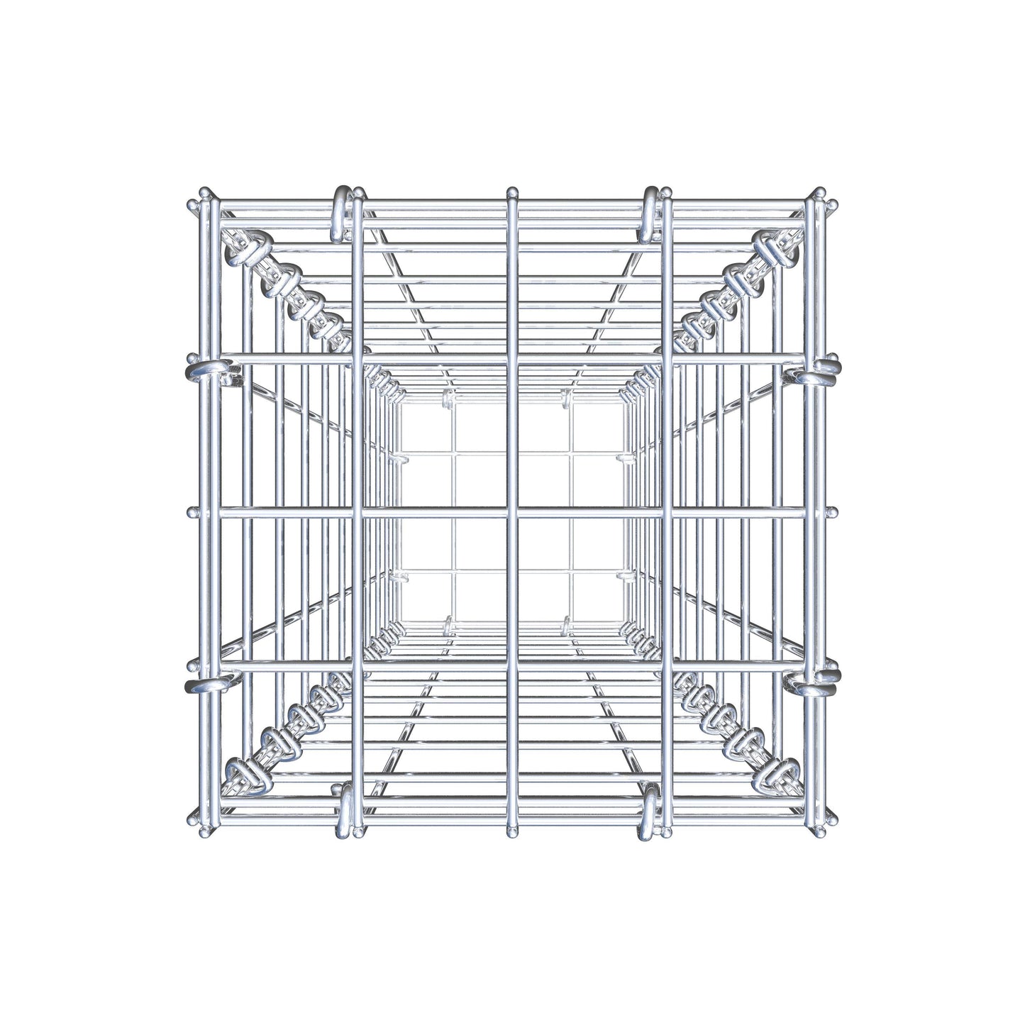 Gabion 100 cm x 20 cm x 20 cm (L x H x D), maskstorlek 5 cm x 10 cm, C-ring