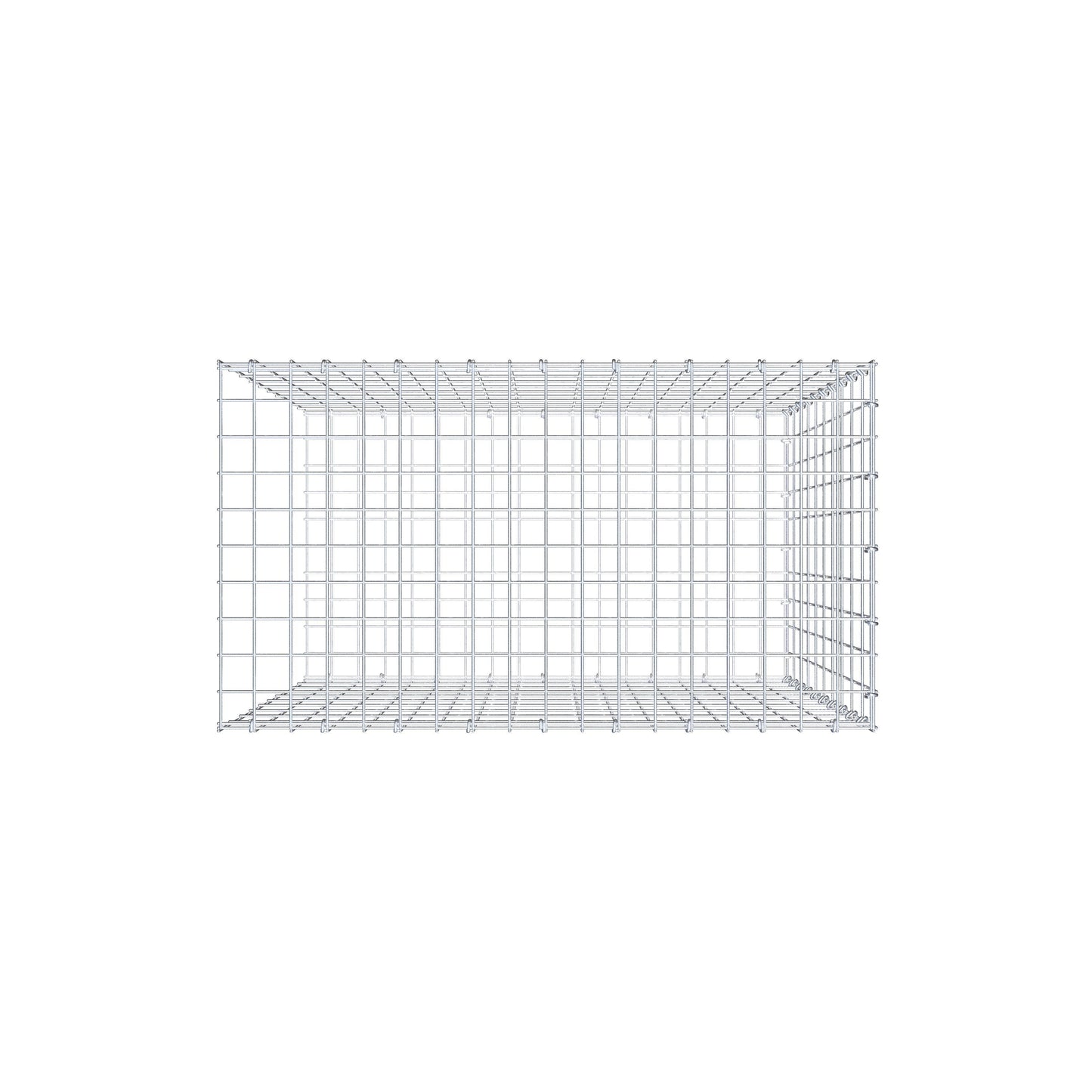 Anbaugabione Typ 2 100 cm x 90 cm x 50 cm, Maschenweite 5 cm x 10 cm, C-Ring