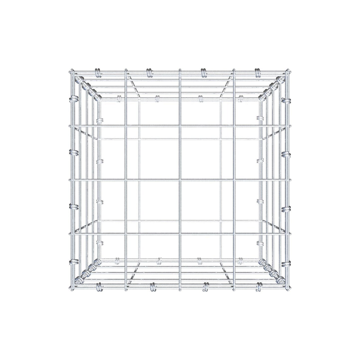 Gabion 40 cm x 40 cm x 40 cm (L x H x P), mailles 10 x 10 cm, anneau en spirale