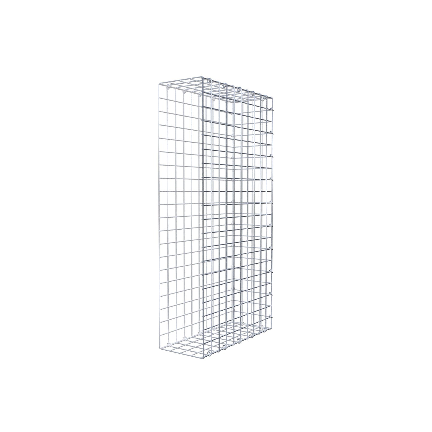 Monteret gabion type 2 100 cm x 50 cm x 20 cm (L x H x D), maskestørrelse 5 cm x 5 cm, C-ring