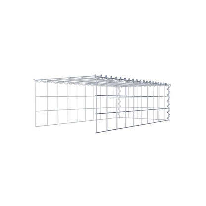 Gabion rapporté type 4 100 cm x 30 cm x 50 cm (L x H x P), mailles 10 cm x 10 cm, spirale