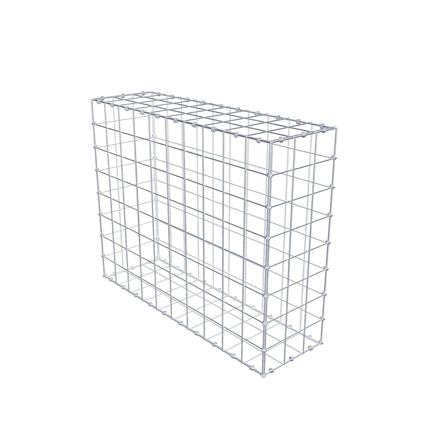 Gabião 100 cm x 80 cm x 30 cm (C x A x P), malhagem 10 x 10 cm, anel espiral