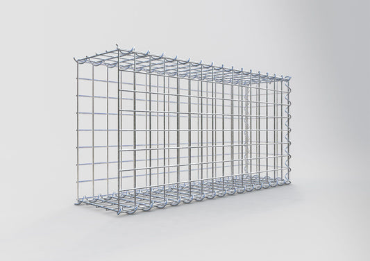 Gabbione aggiuntivo tipo 2 80 cm x 40 cm x 20 cm (L x H x P), dimensione maglia 5 cm x 5 cm, a spirale