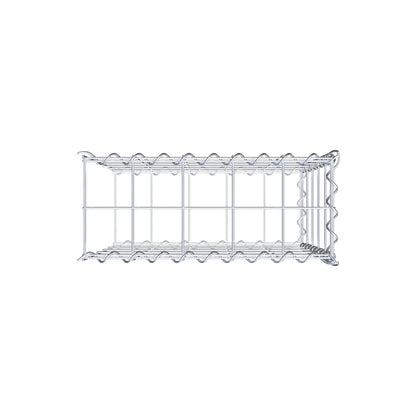 Gabião tipo 2 50 cm x 50 cm x 20 cm (C x A x P), malhagem 10 cm x 10 cm, espiral