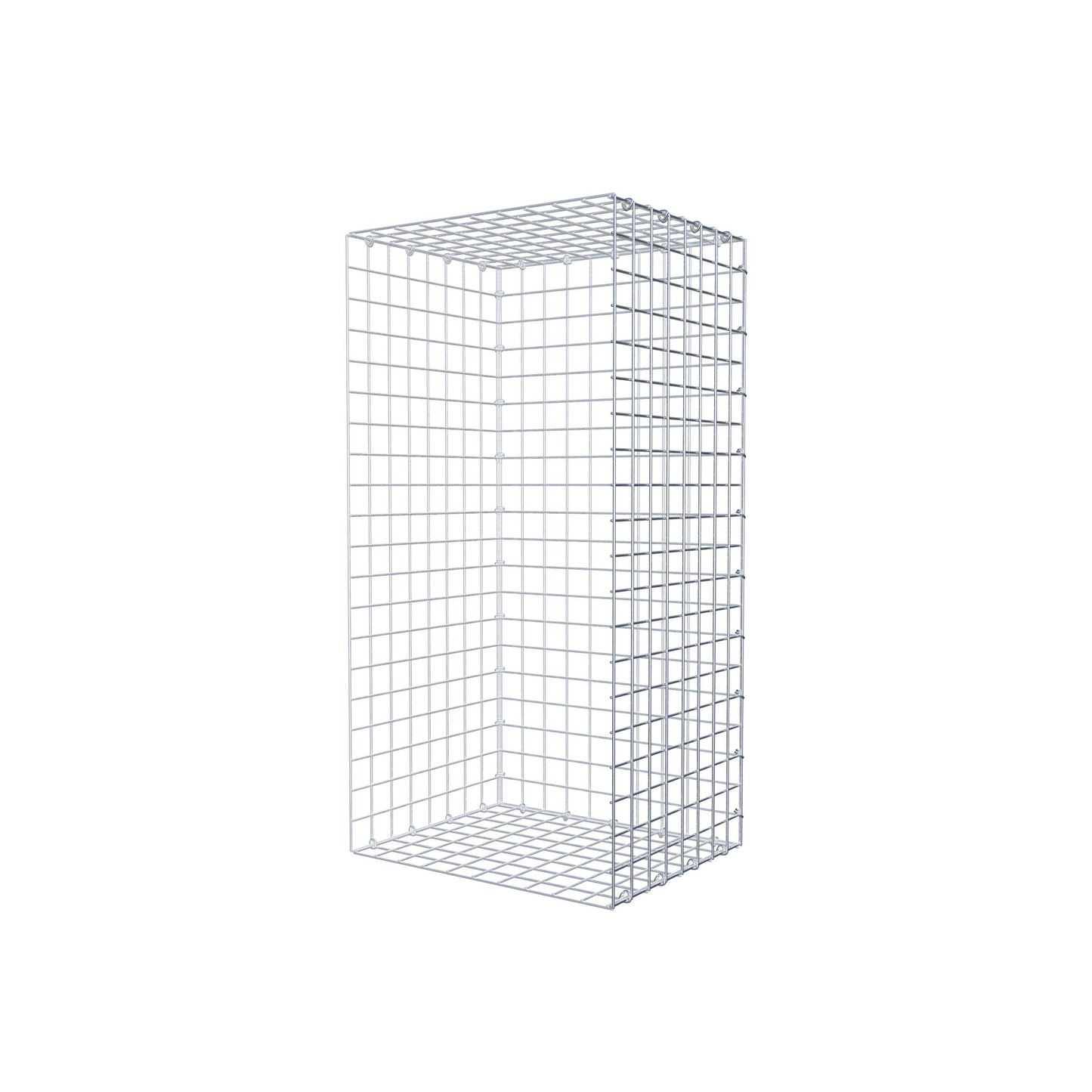 Monteret gabion type 2 100 cm x 40 cm x 50 cm (L x H x D), maskestørrelse 5 cm x 5 cm, C-ring