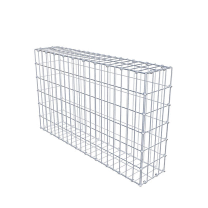 Gabione 100 cm x 60 cm x 20 cm (L x H x T), Maschenweite 5 x 10 cm, Spiralring