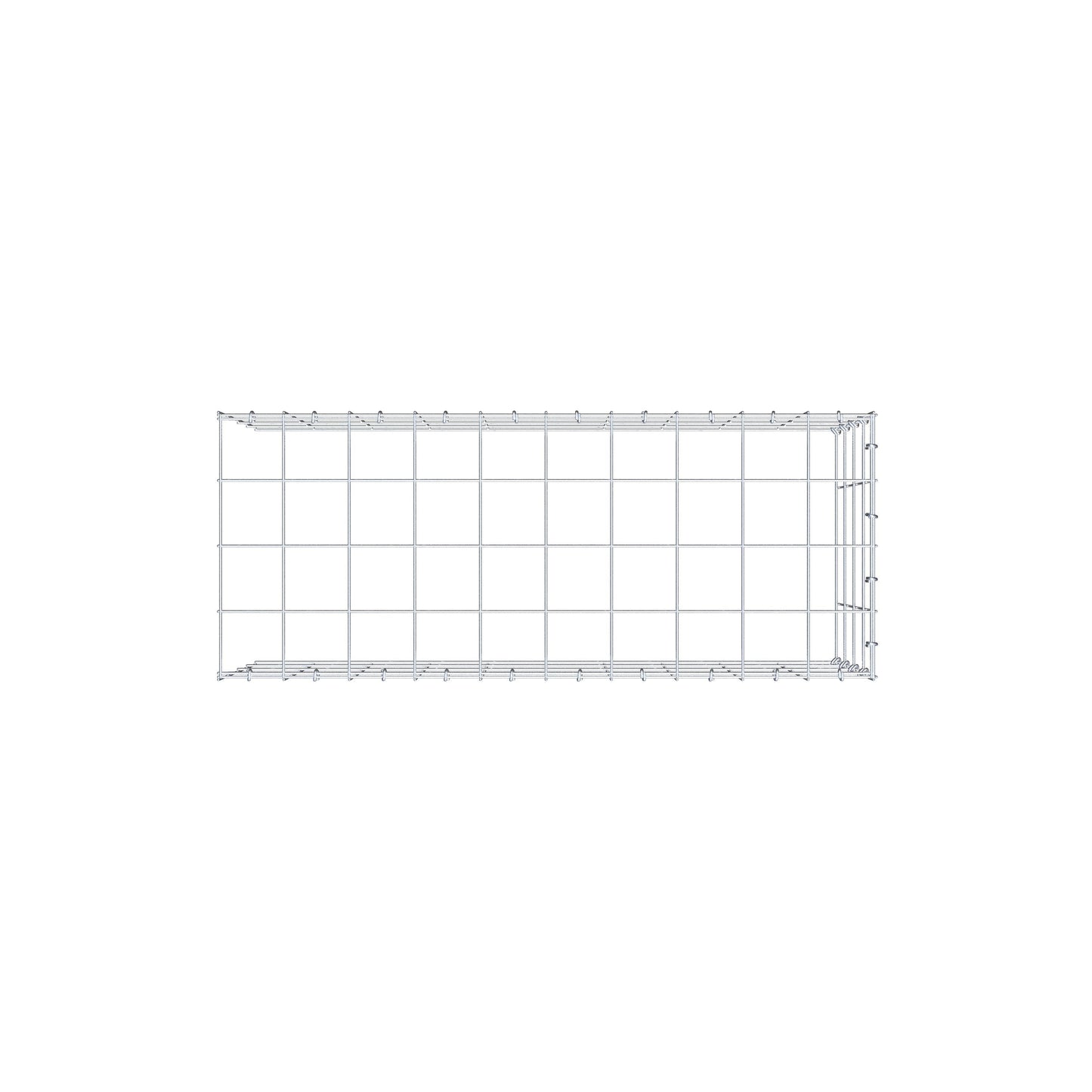 Fourche rapportée type 4 100 cm x 40 cm x 40 cm (L x H x P), mailles 10 cm x 10 cm, anneau en C