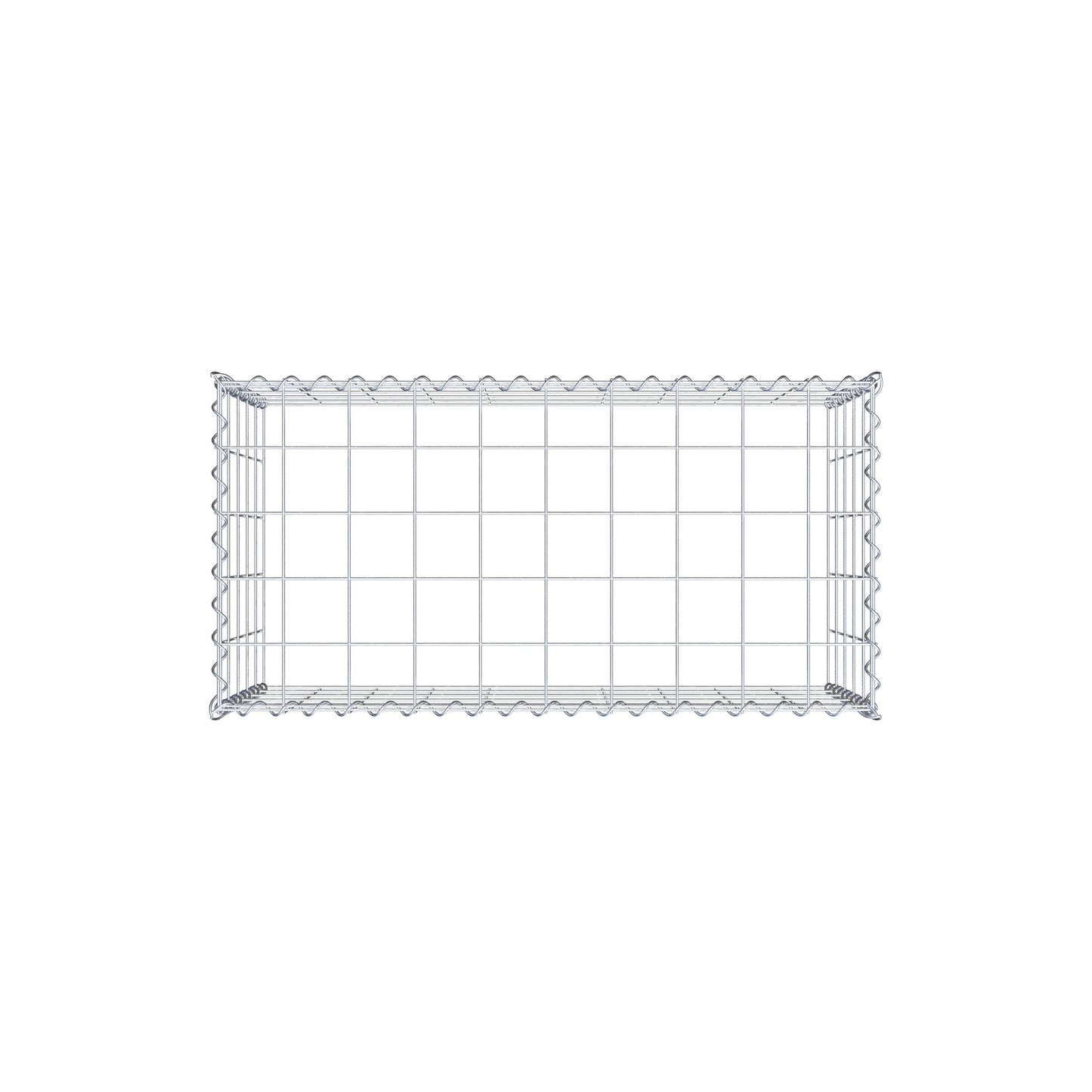 Aangegroeide schanskorf type 3 100 cm x 50 cm x 50 cm (L x H x D), maaswijdte 10 cm x 10 cm, spiraal