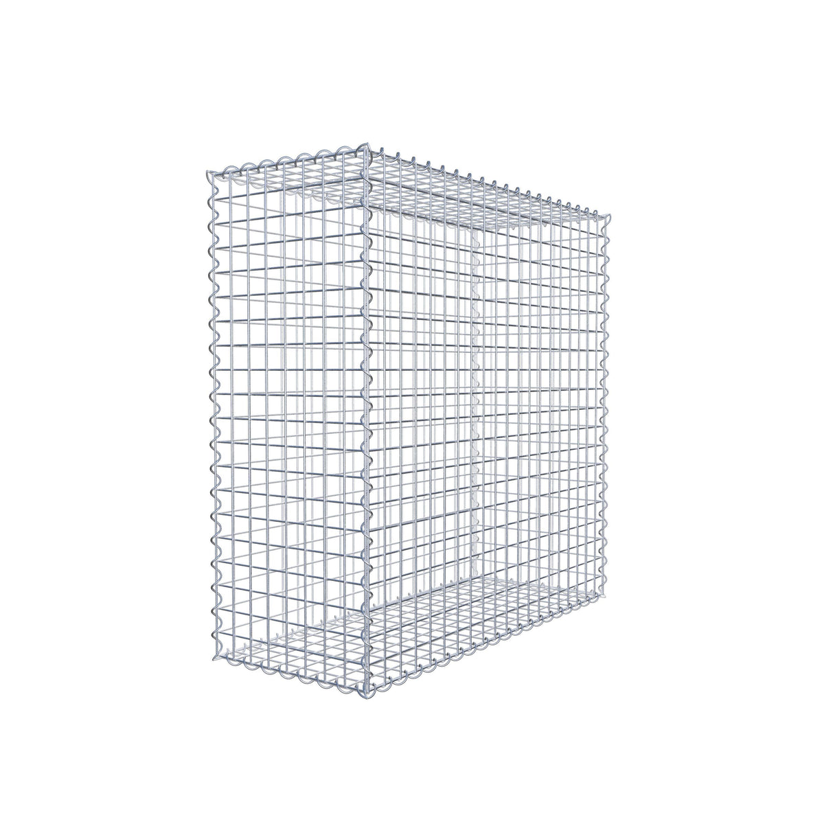 Gabione 100 cm x 100 cm x 40 cm (L x H x T), Maschenweite 5 cm x 5 cm, Spirale