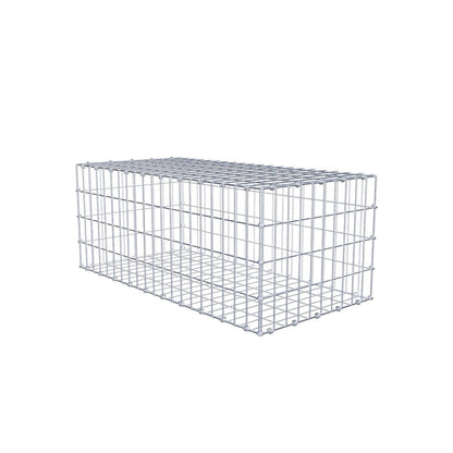 Gabião 100 cm x 40 cm x 50 cm (C x A x P), malhagem 5 x 10 cm, anel espiral