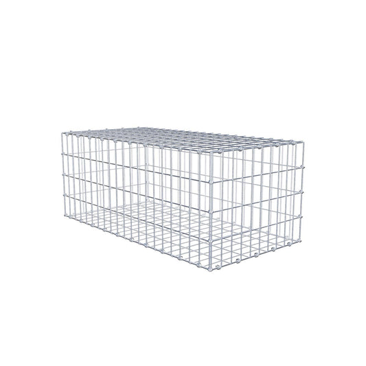 Gabione 100 cm x 40 cm x 50 cm (L x H x T), Maschenweite 5 x 10 cm, Spiralring