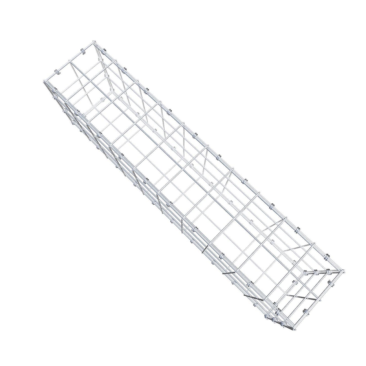 Gabbione 100 cm x 30 cm x 20 cm (L x H x P), maglia 10 x 10 cm, anello a spirale