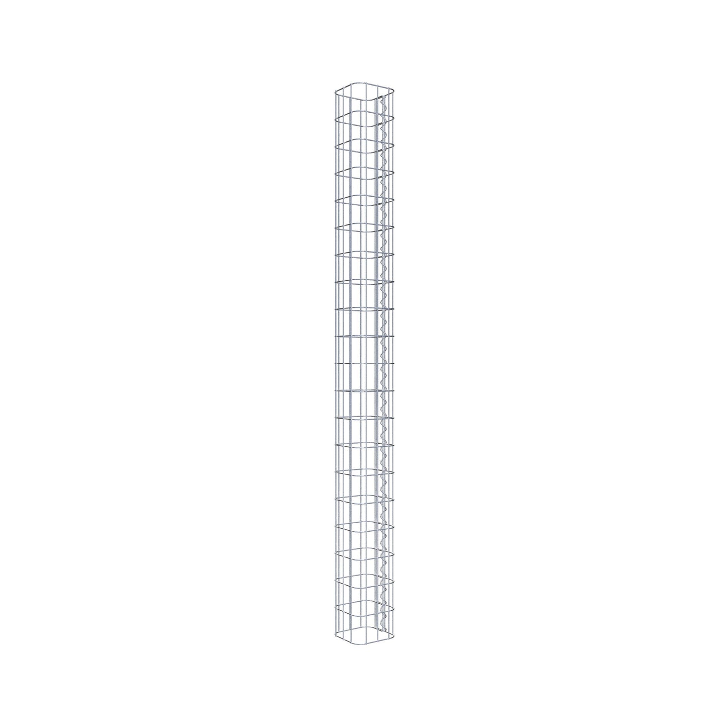 Gabionensäule eckig 17 cm x 17 cm, 200 cm Höhe, MW 5 cm x 10 cm