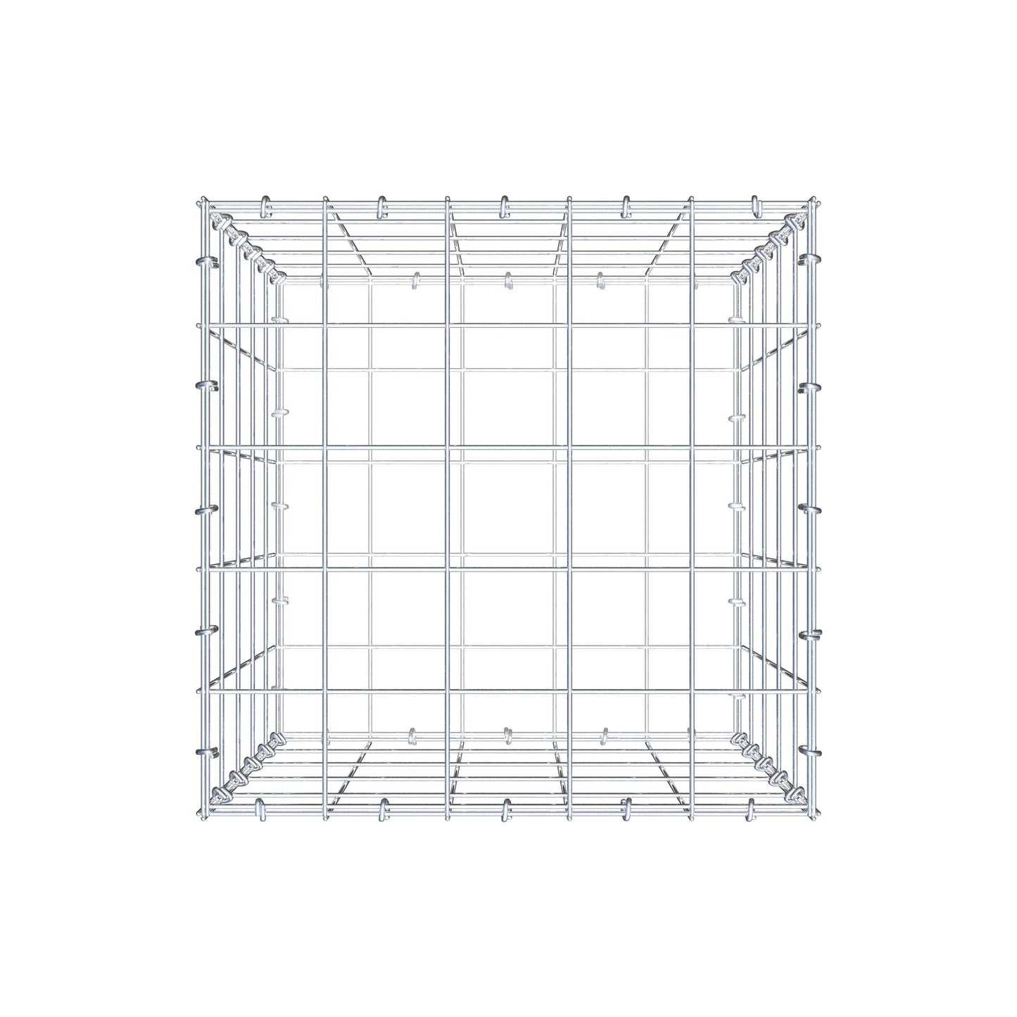 Gabião 50 cm x 50 cm x 50 cm (C x A x P), malhagem 10 cm x 10 cm, anel C