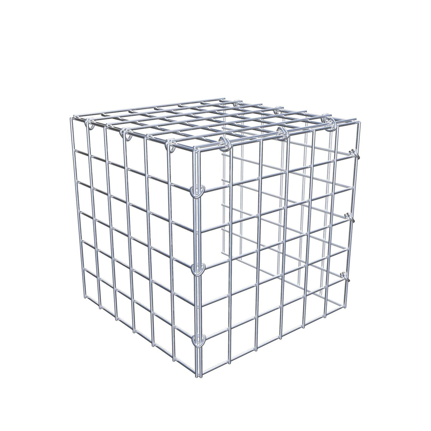 Fourche rapportée type 4 30 cm x 30 cm x 30 cm (L x H x P), maille 5 cm x 5 cm, anneau en C