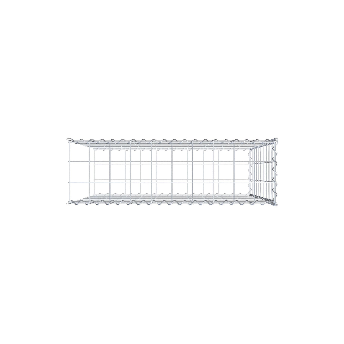Grown-on gabion type 2 100 cm x 100 cm x 30 cm (L x H x D), mesh size 10 cm x 10 cm, spiral