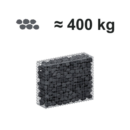 Gabione 100 cm x 80 cm x 30 cm (L x H x T), Maschenweite 5 cm x 5 cm, Spirale