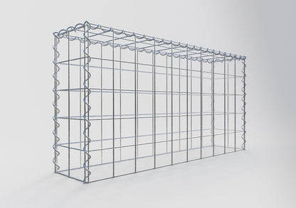 Gabion rapporté type 3 100 cm x 50 cm x 20 cm (L x H x P), mailles 10 cm x 10 cm, spirale