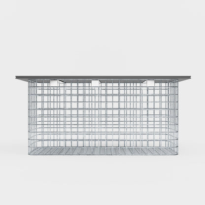 Banco de jardín 102 x 50 x 32 cm MW 5 x 5 cm galvanizado en caliente, con tablero reciclado en antracita