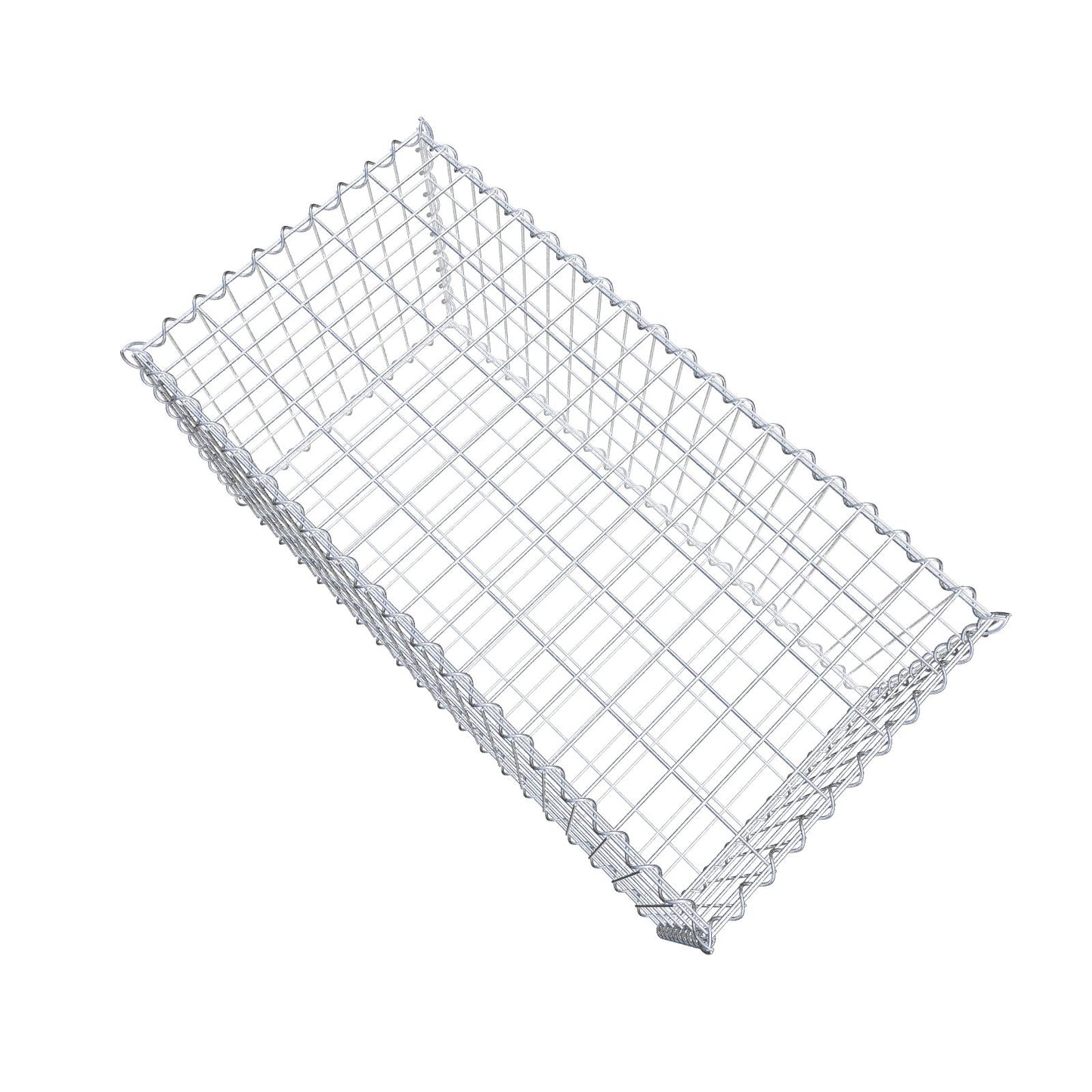 Juego de 2 gaviones 100 cm x 50 cm x 50 cm (L x A x P), luz de malla 5 x 10 cm, en espiral