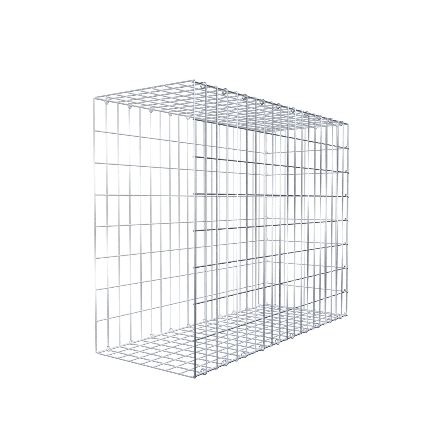Mounted gabion type 2 100 cm x 80 cm x 40 cm, mesh size 5 cm x 10 cm, C-ring