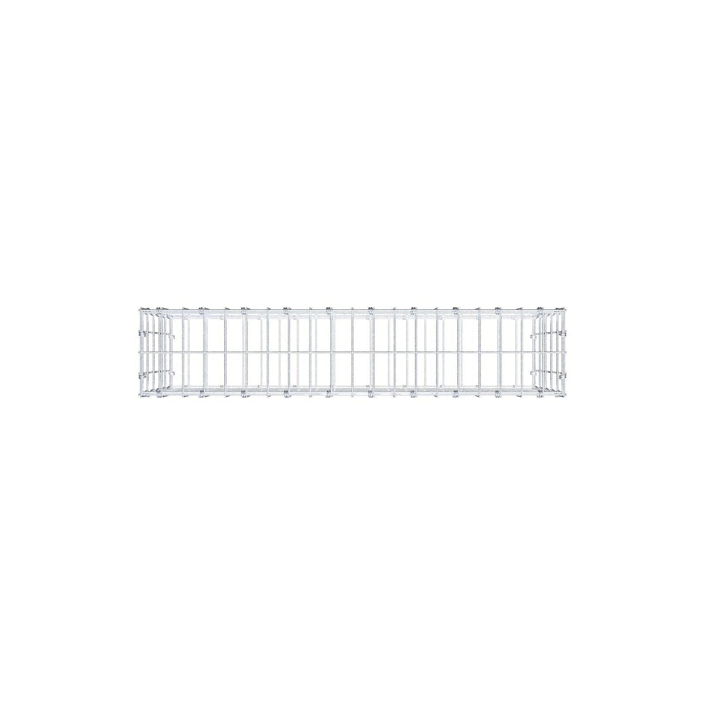 Gabione 100 cm x 50 cm x 20 cm (L x H x T), Maschenweite 5 x 10 cm, Spiralring