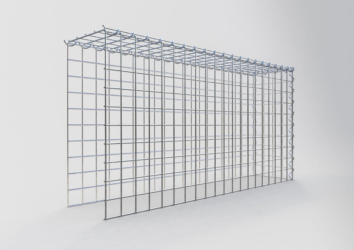 Anbaugabione Typ 4 100 cm x 50 cm x 20 cm (L x H x T), Maschenweite 5 cm x 5 cm, Spirale