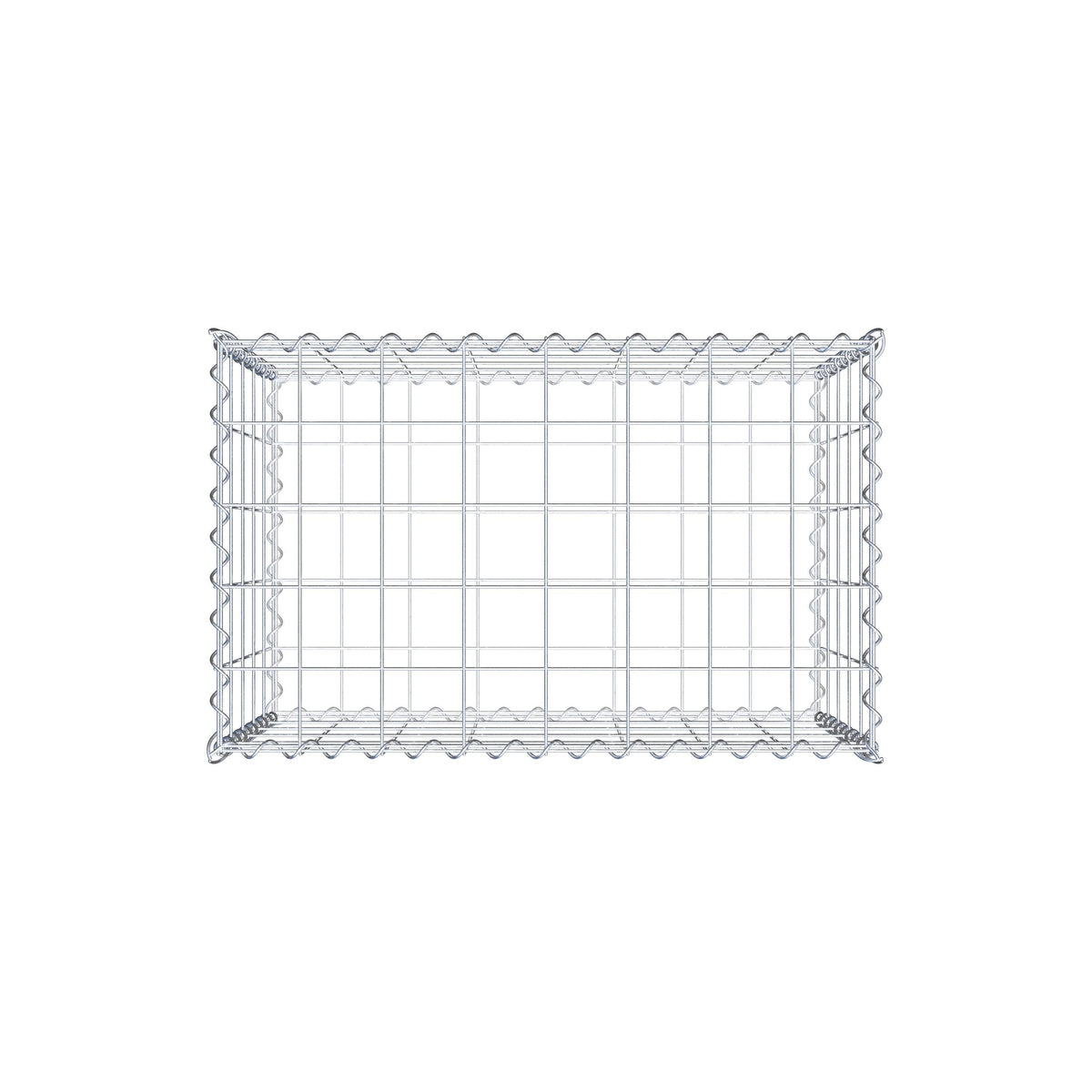 Schanskorf 80 cm x 50 cm x 50 cm (L x H x D), maaswijdte 10 cm x 10 cm, spiraal