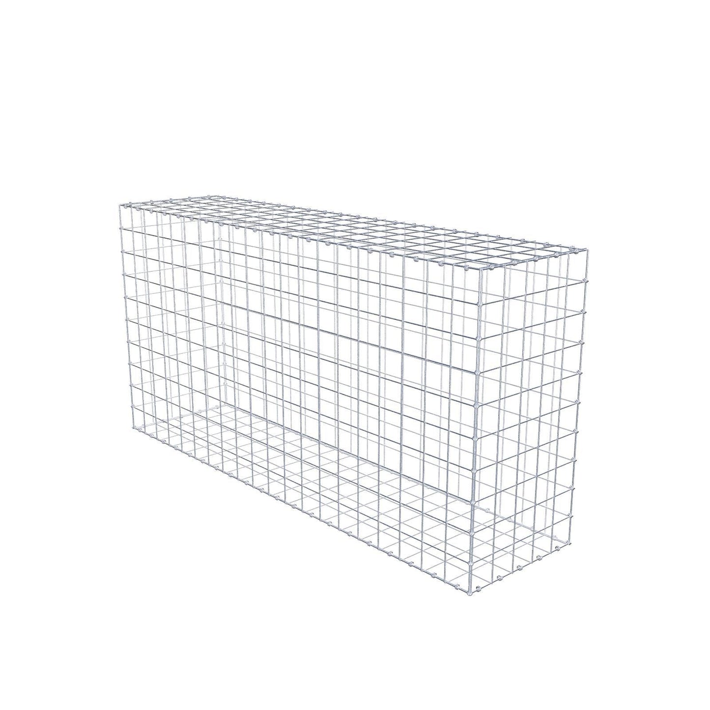 Gabione 200 cm x 100 cm x 50 cm (L x H x T), Maschenweite 10 x 10 cm, Spiralring