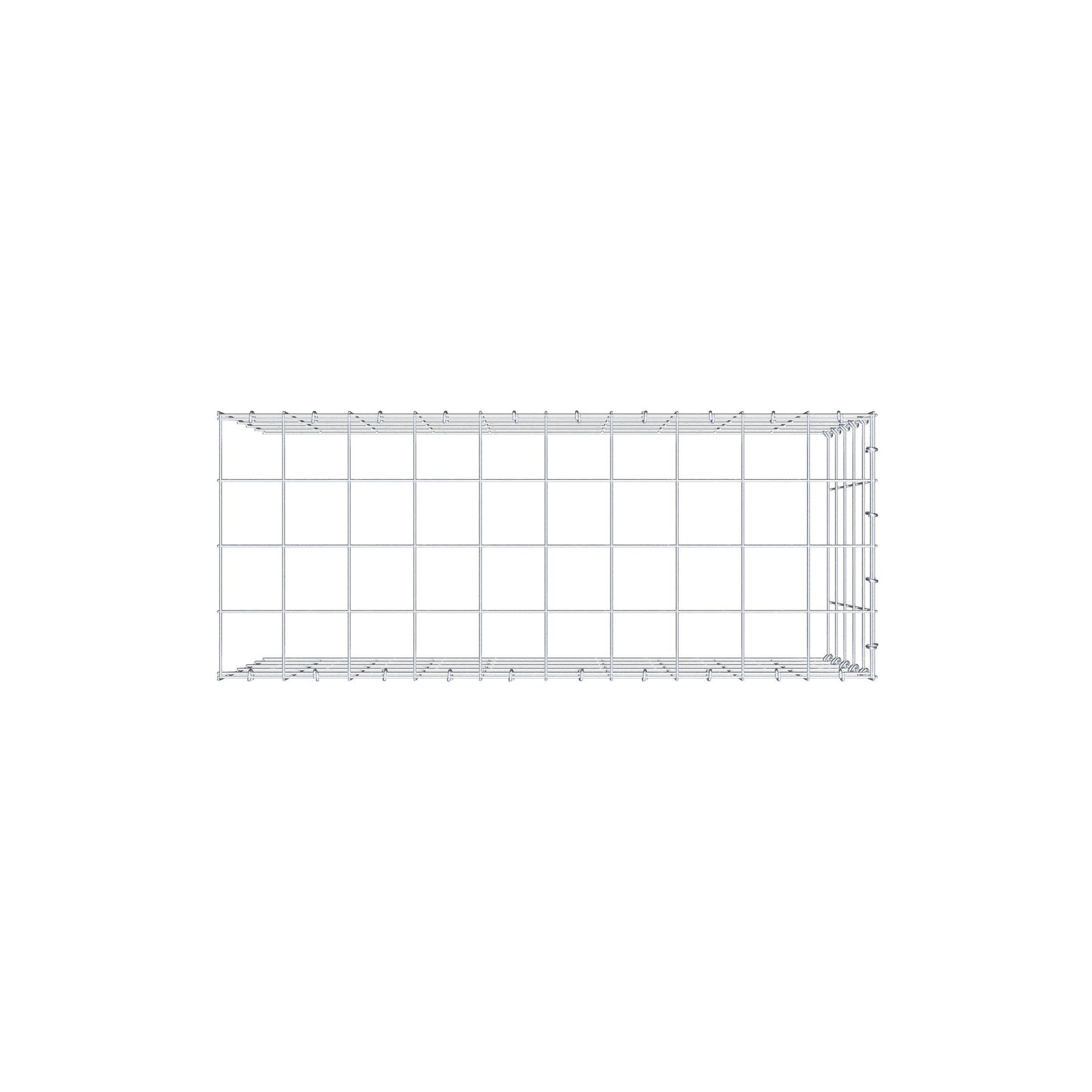 Fourche rapportée type 4 100 cm x 50 cm x 40 cm (L x H x P), mailles 10 cm x 10 cm, anneau C