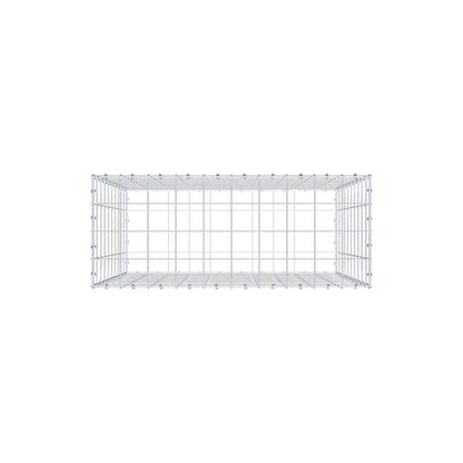Gabione 100 cm x 100 cm x 40 cm (L x H x T), Maschenweite 10 x 10 cm, Spiralring
